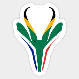 Bokbefok Springbok Face South Africa Flag Sticker